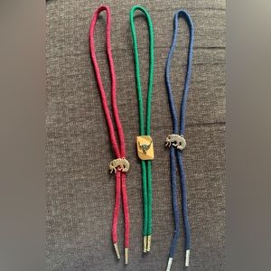 SOLD - Set of Three Vintage Western Bolo Lariats